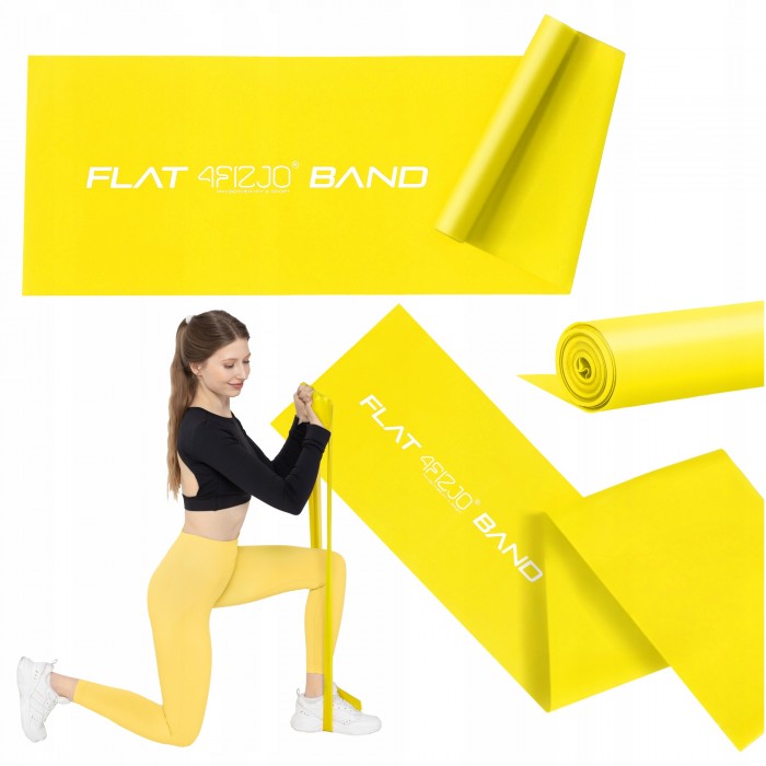 Стрічка-еспандер для спорту та реабілітації 4FIZJO Flat Band 200 х 15 cм 1-2 кг Yellow (P-5907222931639)