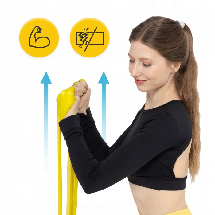 Стрічка-еспандер для спорту та реабілітації 4FIZJO Flat Band 200 х 15 cм 1-2 кг Yellow (P-5907222931639)