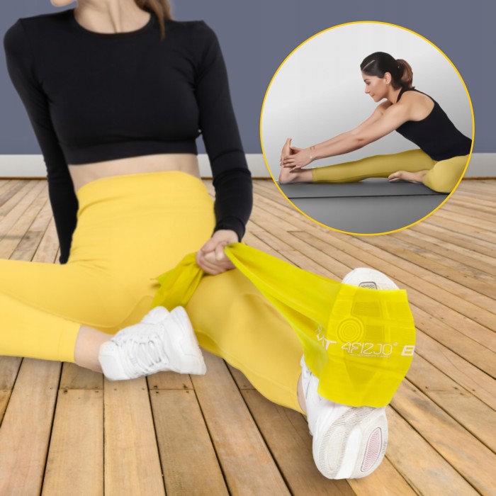 Стрічка-еспандер для спорту та реабілітації 4FIZJO Flat Band 200 х 15 cм 1-2 кг Yellow (P-5907222931639)