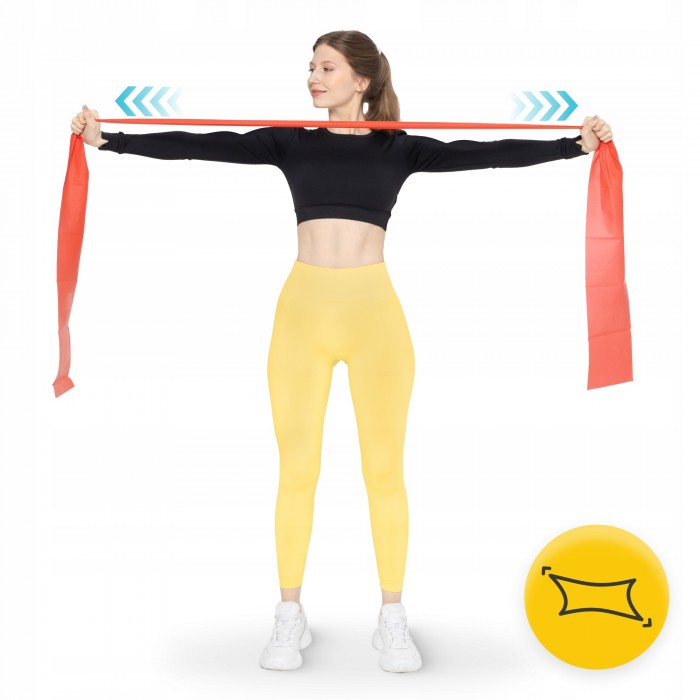 Стрічка-еспандер для спорту та реабілітації 4FIZJO Flat Band 200 х 15 cм 2-4 кг Red (P-5907222931646)