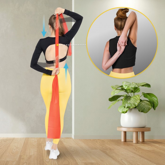 Стрічка-еспандер для спорту та реабілітації 4FIZJO Flat Band 200 х 15 cм 2-4 кг Red (P-5907222931646)