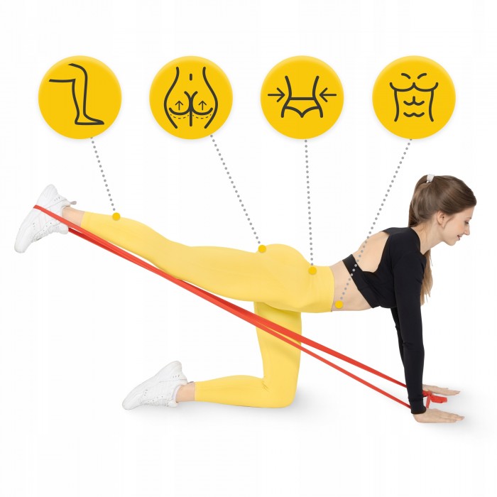 Стрічка-еспандер для спорту та реабілітації 4FIZJO Flat Band 200 х 15 cм 2-4 кг Red (P-5907222931646)