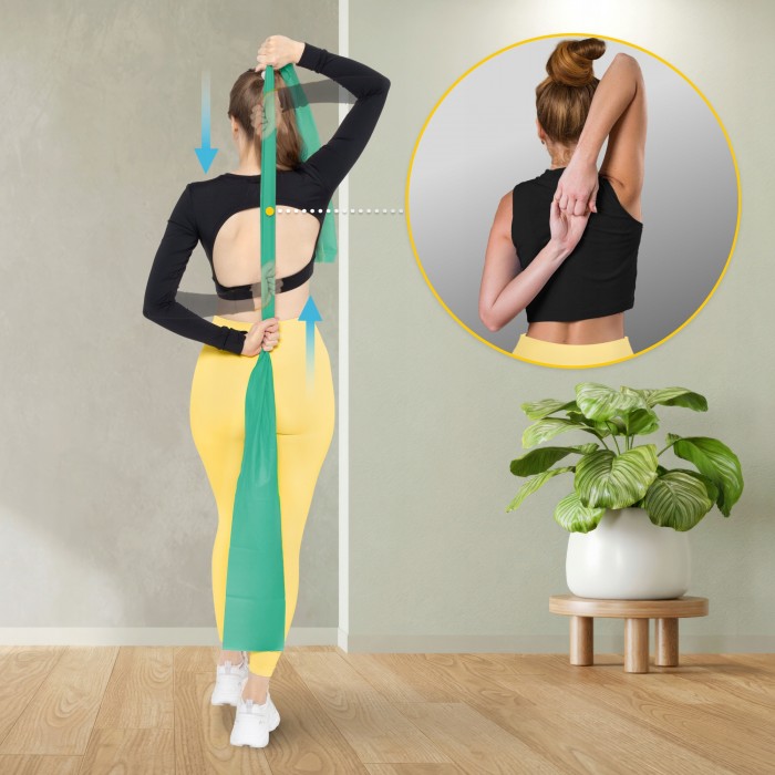 Лента-эспандер для спорта и реабилитации 4FIZJO Flat Band 200 х 15 см 5-8 кг Green (P-5907222931653)