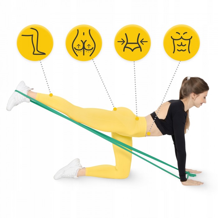 Лента-эспандер для спорта и реабилитации 4FIZJO Flat Band 200 х 15 см 5-8 кг Green (P-5907222931653)