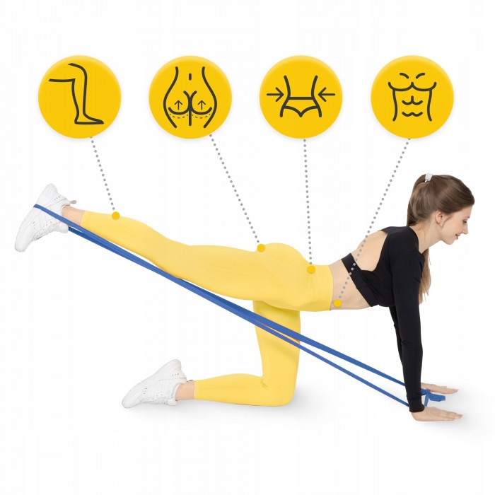 Лента-эспандер для спорта и реабилитации 4FIZJO Flat Band 200 х 15 см 9-11 кг Blue (P-5907222931660)