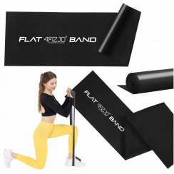 Стрічка-еспандер для спорту та реабілітації 4FIZJO Flat Band 200 х 15 cм 12-15 кг Black (P-5907222931677)