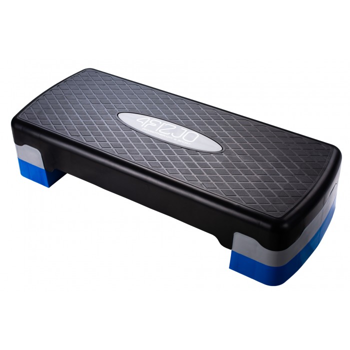 Степ-платформа 2-ступенчатая 4FIZJO 69 х 28 х 10-15 см Black/Blue (P-5907222931370)