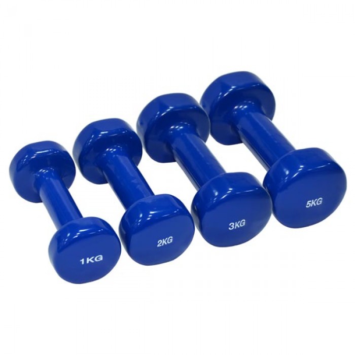Гантели для фитнеса виниловые 2 х 4 кг SPART DB2113-4Blue