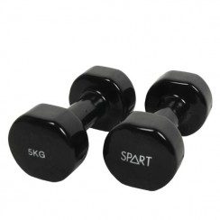 Гантели для фитнеса виниловые 2 х 5 кг SPART DB2113-5Black