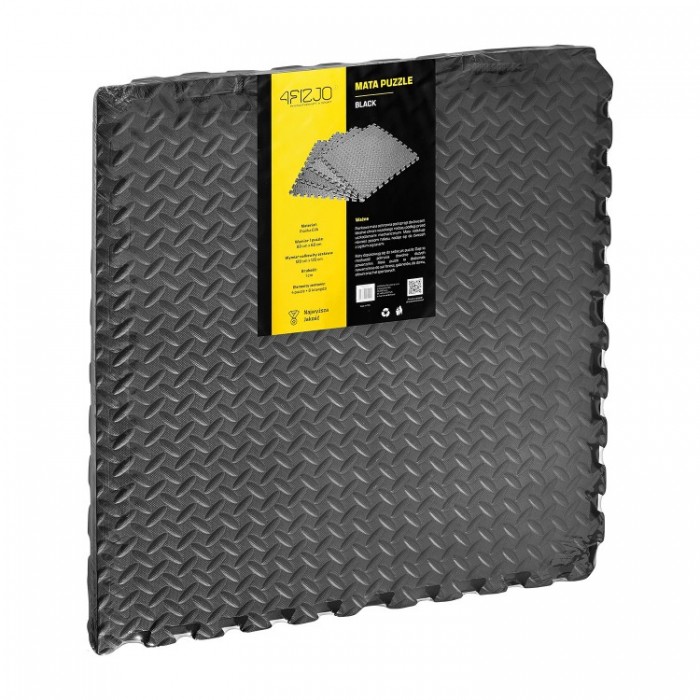 Мат-пазл (ластівчин хвіст) 4FIZJO Mat Puzzle EVA 120 x 120 x 1 cм Black (P-5907222931011)