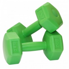 Гантели для фитнеса 2 кг 2шт для женщин и детей пластиковые SportVida SV-HK0218