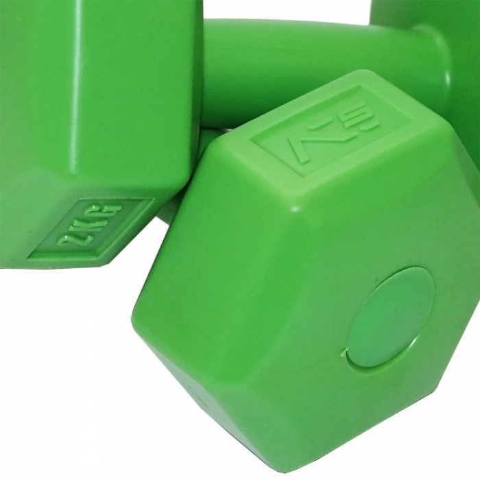 Гантели для фитнеса 2 кг 2шт для женщин и детей пластиковые SportVida SV-HK0218