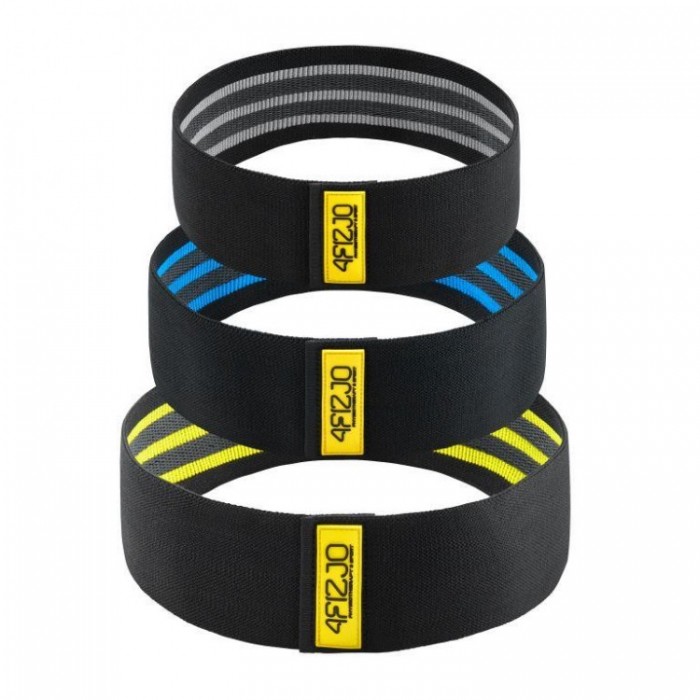 Резинки для фітнесу та спорту тканинна 4FIZJO Hip Band 10-30 кг набір 3 шт Mix (P-5907739310811)