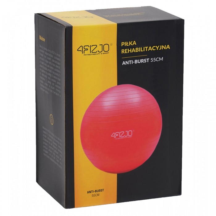 Мяч для фитнеса (фитбол) 4FIZJO 55 см Anti-Burst Red (P-5907222931509)