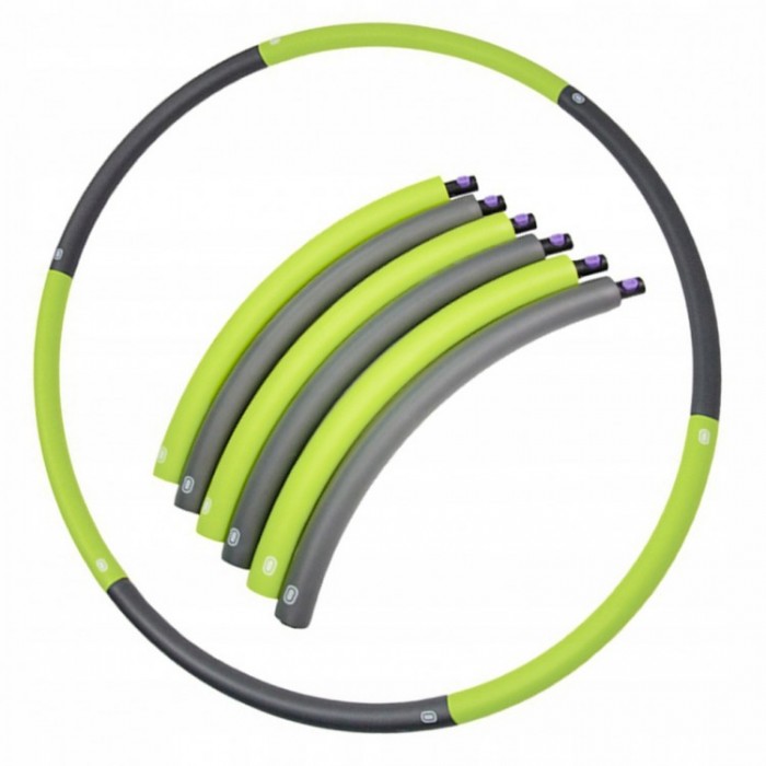 Хулахуп обруч для похудения Hula Hoop SportVida 90 см SV-HK0214 Grey/Green