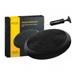 Балансувальна подушка-диск 4FIZJO MED+ 33 см сенсомоторна, масажна Black (P-5907739310149)