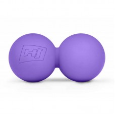 Силіконовий масажний м'ячик подвійний 63 мм HS-S063DMB фіолетовий
