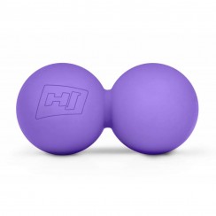 Силиконовый массажный мячик двойной 63 мм HS-S063DMB фиолетовый