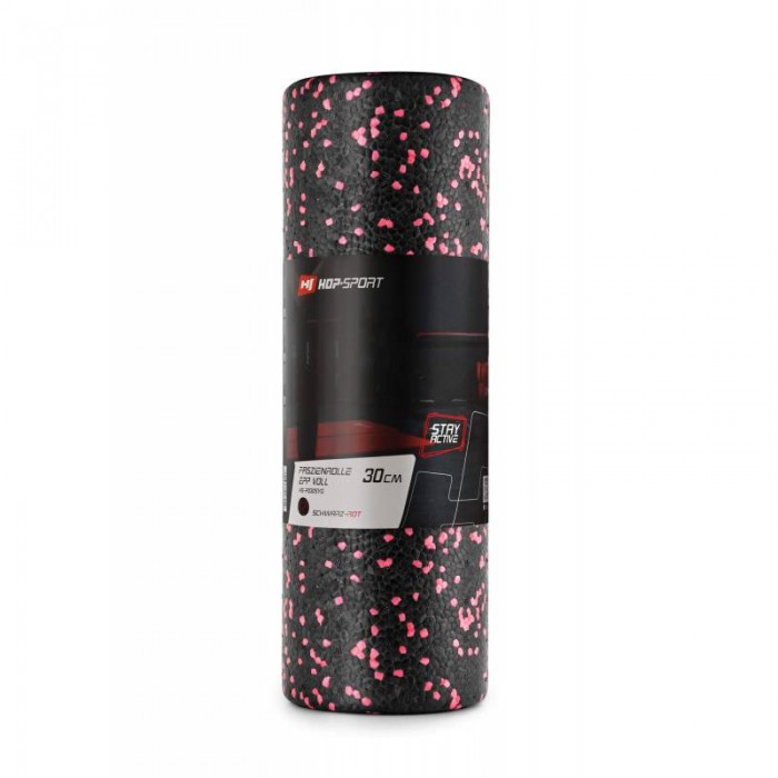 Масажний валик, ролик для спини, ніг, шиї 30 см Hop-Sport червоний