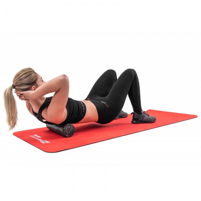 Масажний валик, ролик для спини, ніг, шиї 30 см Hop-Sport червоний