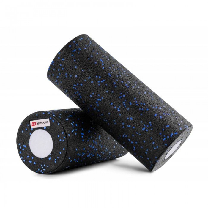 Массажный ролик (валик, роллер) заполненный EPP 33 см синий