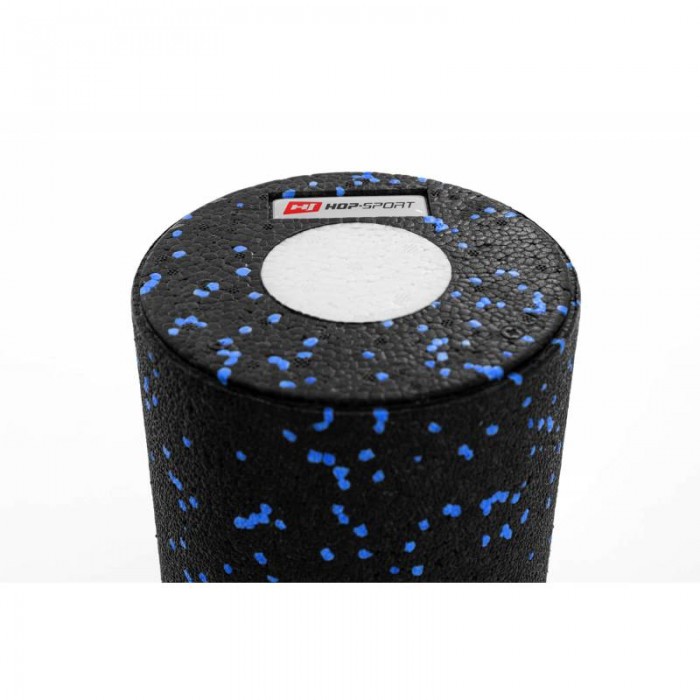 Массажный ролик (валик, роллер) заполненный EPP 33 см синий