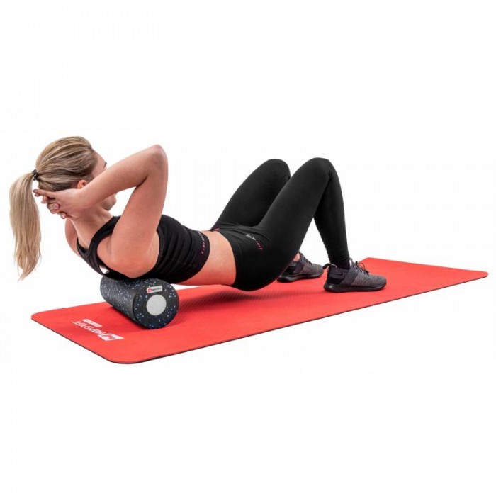 Массажный ролик (валик, роллер) заполненный EPP 33 см синий