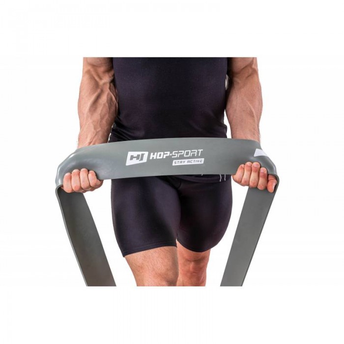Резинка для підтягування на турніку та тренувань 55-137 кг Hop-Sport HS-L101RR сіра