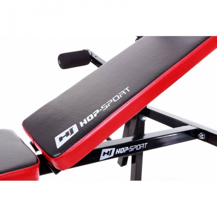 Силовой набор Hop-Sport Strong 55 кг со скамьей TX-020 + парта Скотта + тяга