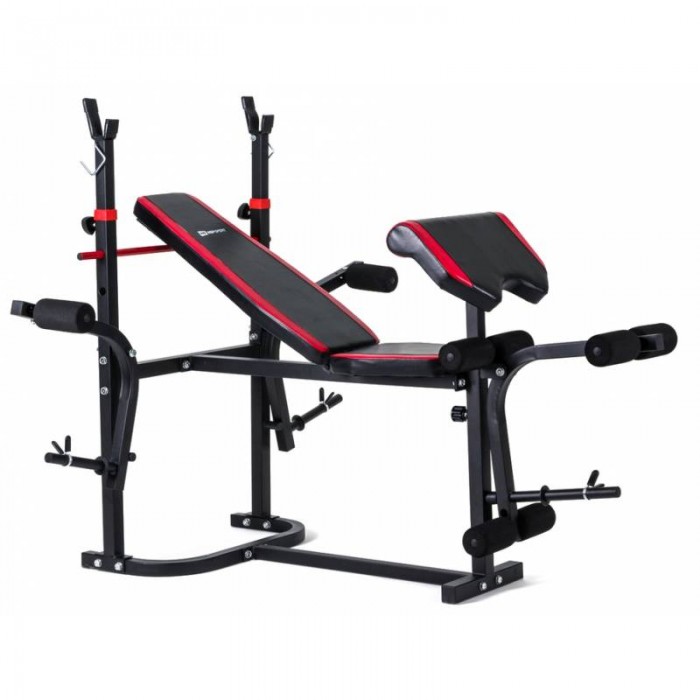 Силовой набор Hop-Sport Strong 85 кг со скамьей TX-020 + парта Скотта + тяга