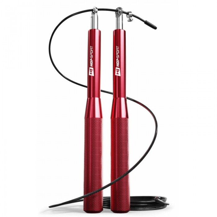 Скакалка Hop-Sport Crossfit с алюминиевыми ручками Hop-Sport HS-A020JR красная