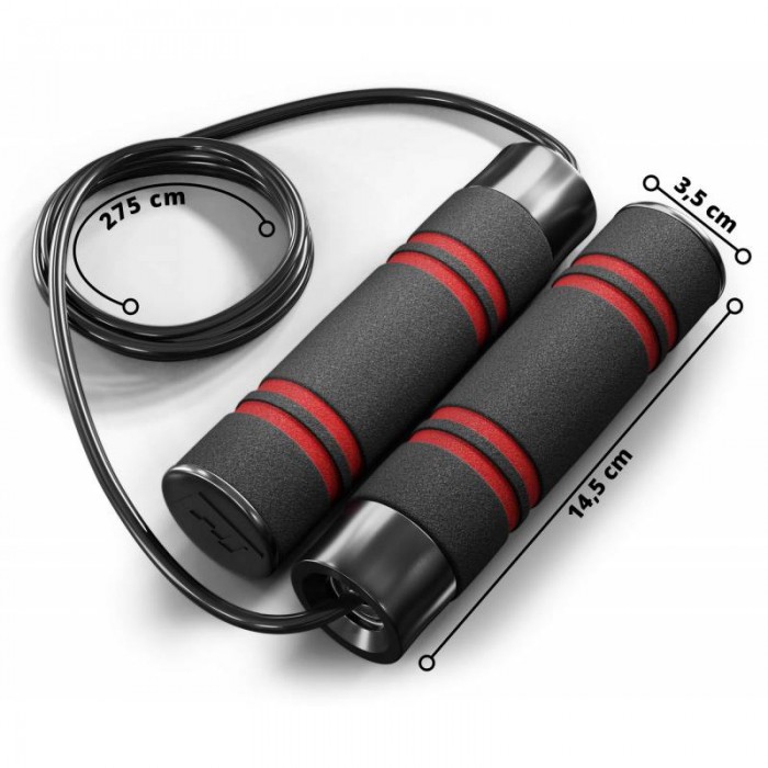 Скакалка з обважнювачів Hop-Sport HS-F040JR чорна