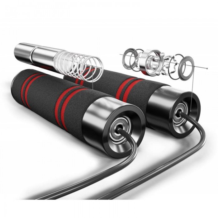 Скакалка з обважнювачів Hop-Sport HS-F040JR чорна