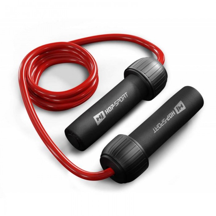 Скакалка с утяжелителем Hop-Sport HS-F050JR красная