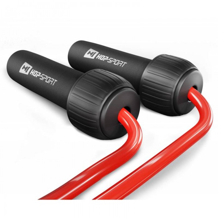 Скакалка с утяжелителем Hop-Sport HS-F050JR красная