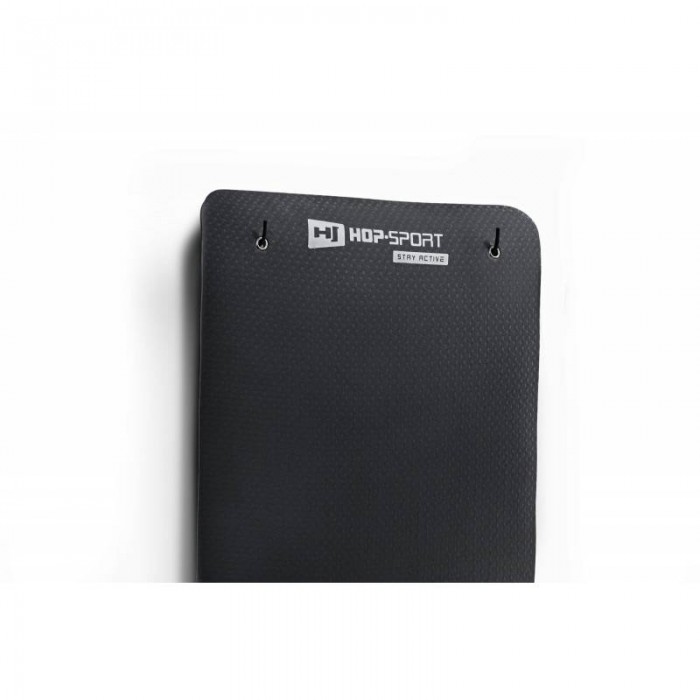 Килимок для фітнесу та йоги з отворами TPE 0,8 см Hop-Sport HS-T008GM чорний