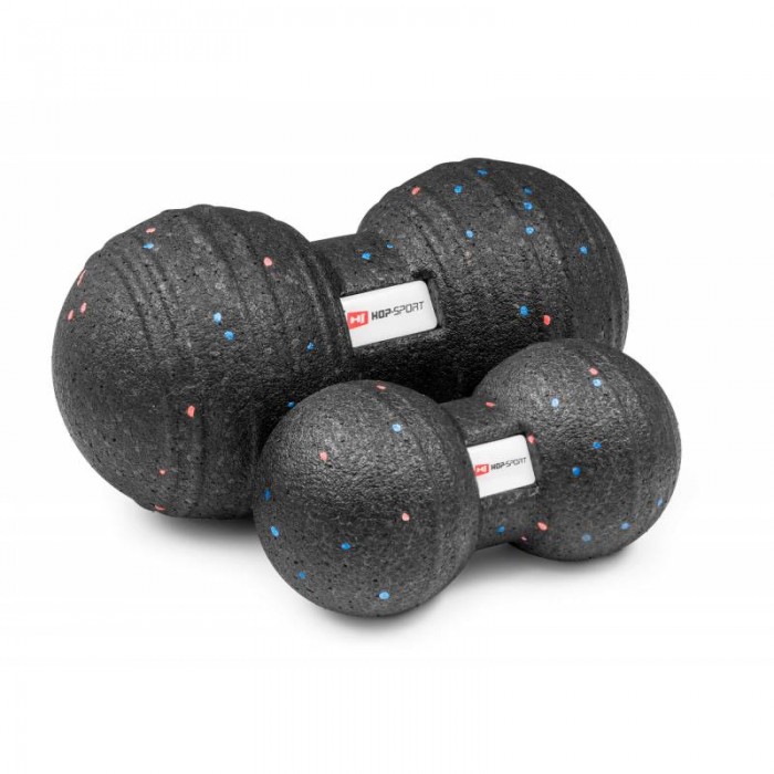 Массажный мячик двойной EPP 120 мм HS-P120DMB, массажер для спины, ног, шеи, мфр