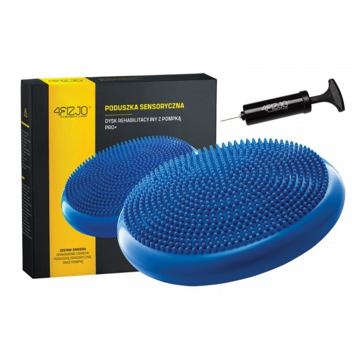 Балансировочная подушка-диск 4FIZJO PRO+ 33 см сенсомоторная, массажная Blue (P-5907222931929)
