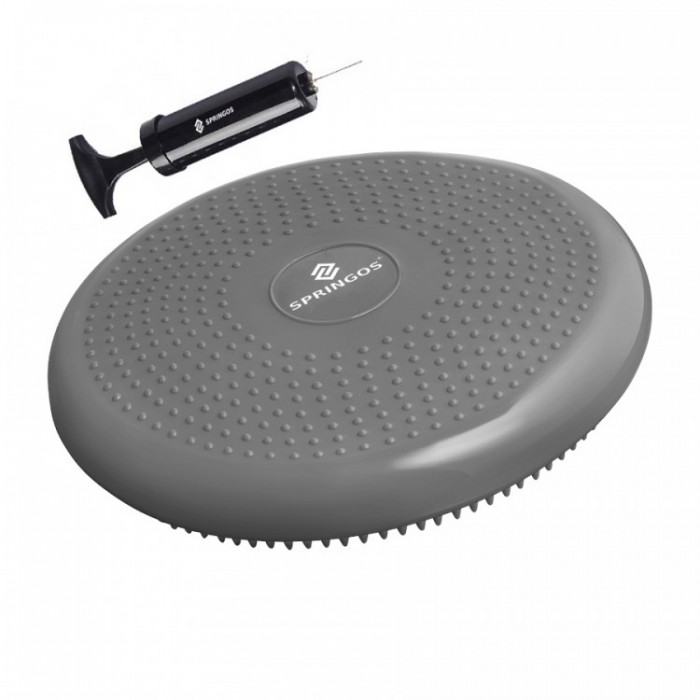 Балансировочная подушка массажная Springos FA0078 Grey