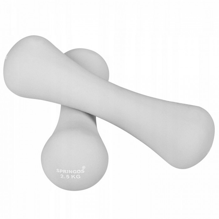 Гантели для фитнеса 2,5 кг 2шт для женщин и детей виниловые Springos FA1041