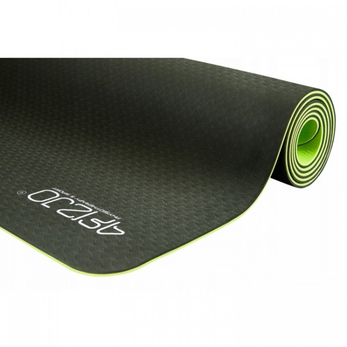 Коврик для йоги и фитнеса 4FIZJO TPE 6 мм 4FJ0032 Black/Green