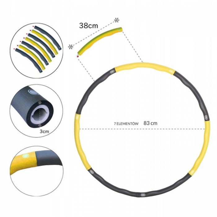 Хулахуп обруч для похудения массажный Springos 83 см 0,9 кг FA0029