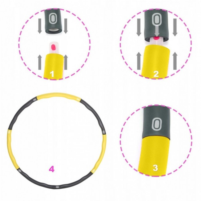 Хулахуп обруч для похудения массажный Springos 83 см 0,9 кг FA0029