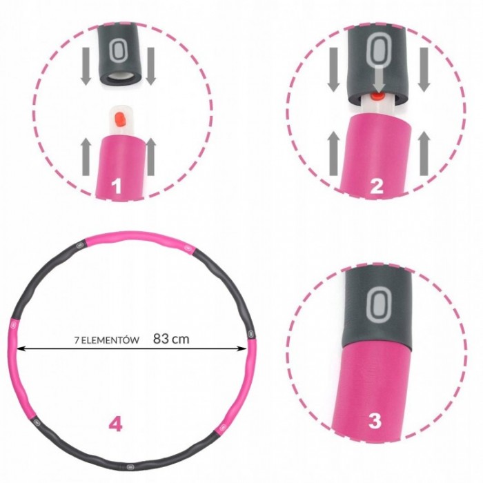 Хулахуп обруч для похудения 83 см 0,9 кг Springos FA0030