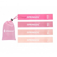 Резинки для фітнесу та спорту набір Springos Mini Power Band 4 шт 0-20 кг PB0019