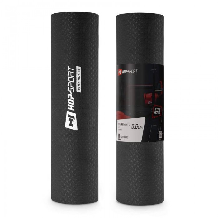 Коврик для йоги TPE 0,6 см HS-T006GM черный