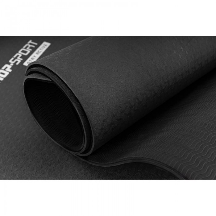 Коврик для йоги TPE 0,6 см HS-T006GM черный