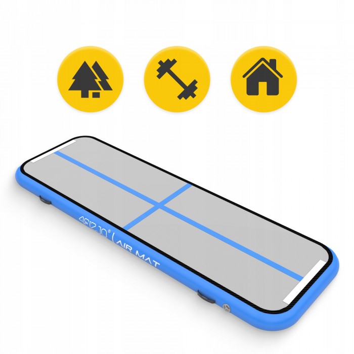 Мат гімнастичний надувний 4FIZJO Air Track Mat 300 x 100 x 15 cм White/Blue (P-5907739311771)
