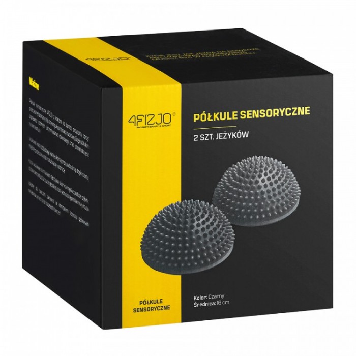 Півсфера масажна балансувальна 4FIZJO Balance Pad 16 см 2 шт масажер для ніг, стоп Black (P-5907739310484)
