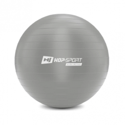 Фітбол Hop-Sport 75см сріблястий + насос 2020